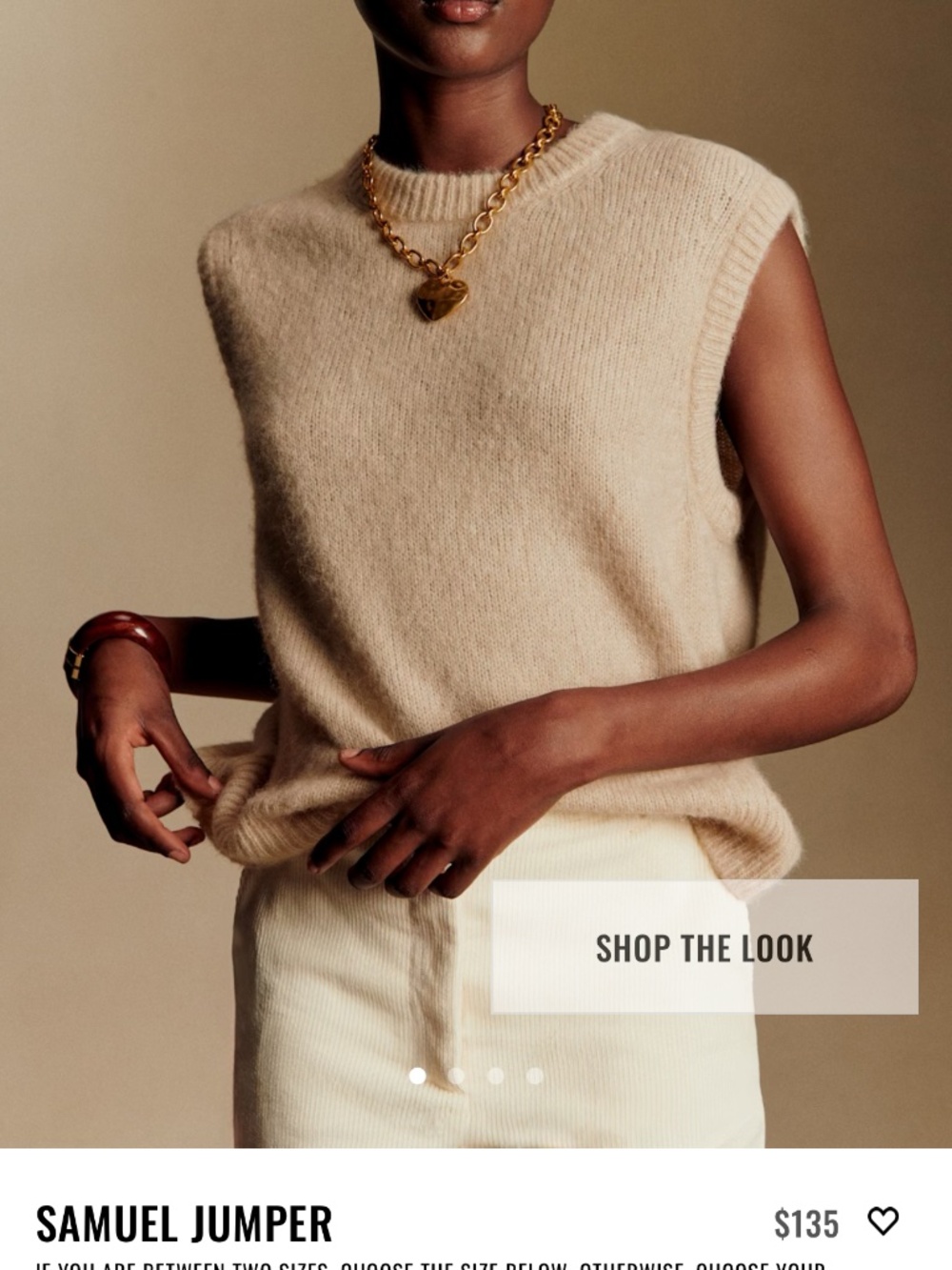 Sezane Samuel Jumper Vanilla Size S